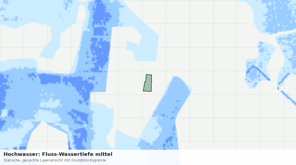 Statische Kartenansicht: Hochwasser: Fluss-Wassertiefe mittel