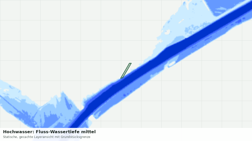 Statische Kartenansicht: Hochwasser: Fluss-Wassertiefe mittel