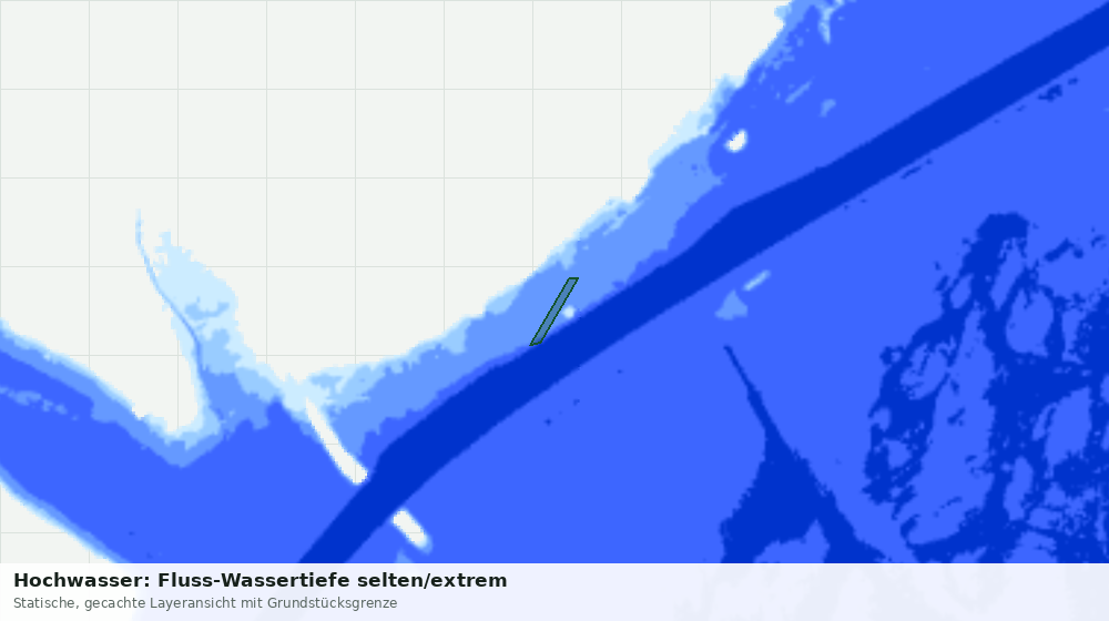 Statische Kartenansicht: Hochwasser: Fluss-Wassertiefe selten/extrem