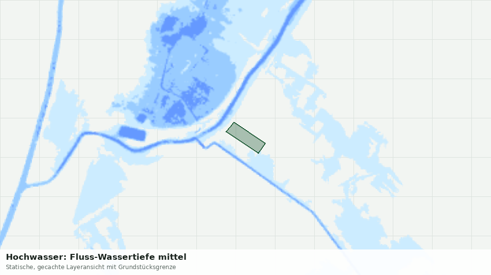 Statische Kartenansicht: Hochwasser: Fluss-Wassertiefe mittel