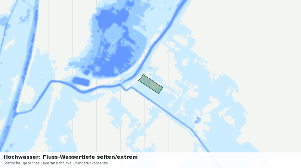 Statische Kartenansicht: Hochwasser: Fluss-Wassertiefe selten/extrem