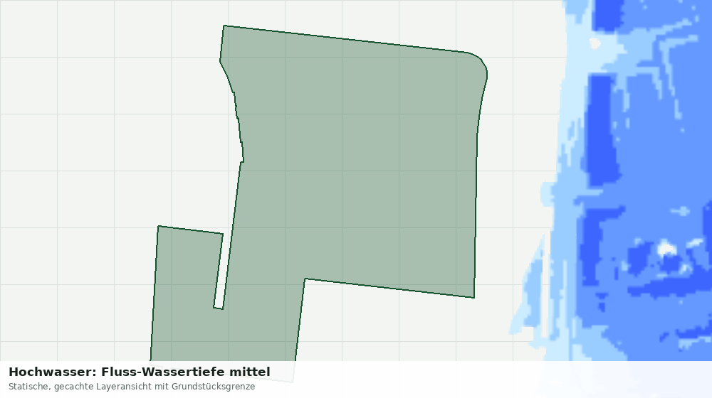 Statische Kartenansicht: Hochwasser: Fluss-Wassertiefe mittel