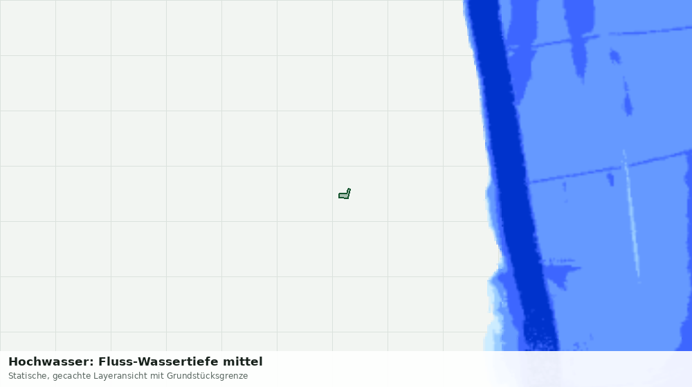 Statische Kartenansicht: Hochwasser: Fluss-Wassertiefe mittel