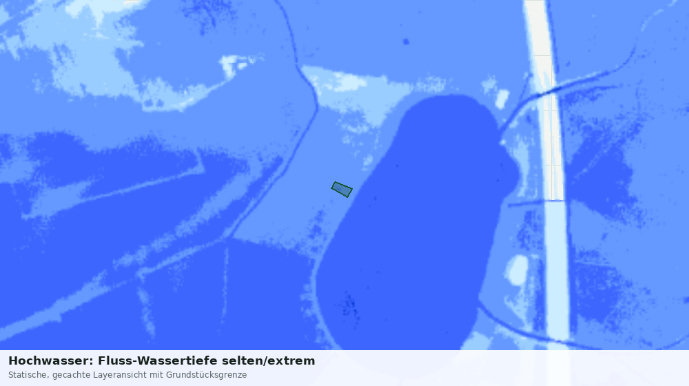 Statische Kartenansicht: Hochwasser: Fluss-Wassertiefe selten/extrem