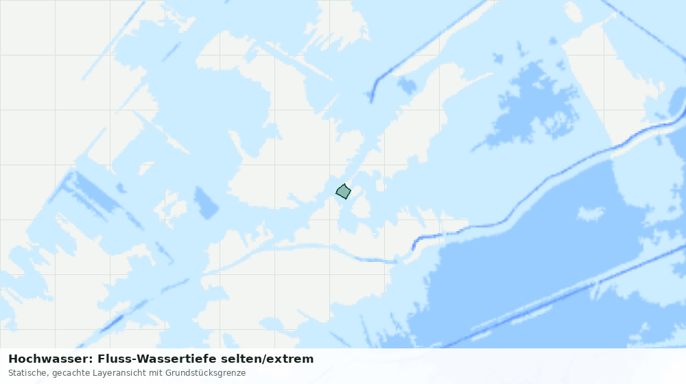 Statische Kartenansicht: Hochwasser: Fluss-Wassertiefe selten/extrem