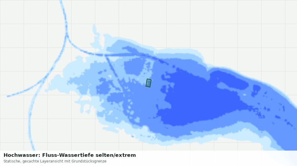 Statische Kartenansicht: Hochwasser: Fluss-Wassertiefe selten/extrem