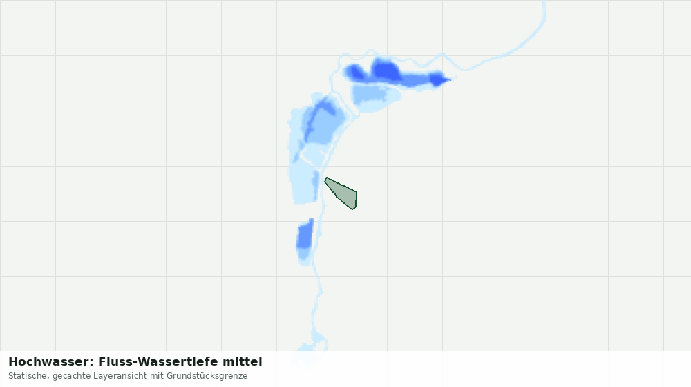 Statische Kartenansicht: Hochwasser: Fluss-Wassertiefe mittel