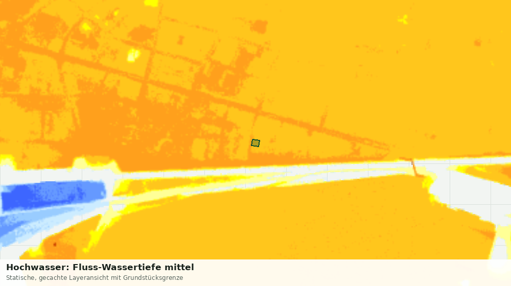 Statische Kartenansicht: Hochwasser: Fluss-Wassertiefe mittel