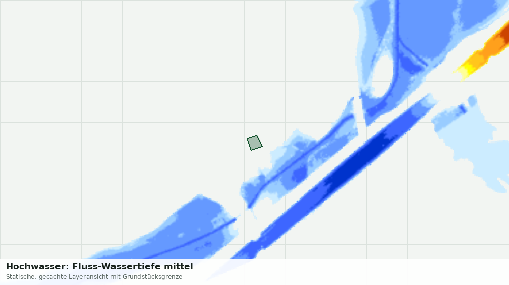Statische Kartenansicht: Hochwasser: Fluss-Wassertiefe mittel