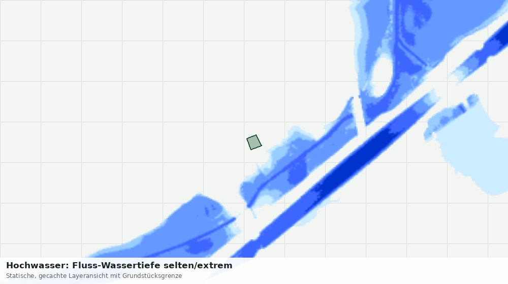 Statische Kartenansicht: Hochwasser: Fluss-Wassertiefe selten/extrem