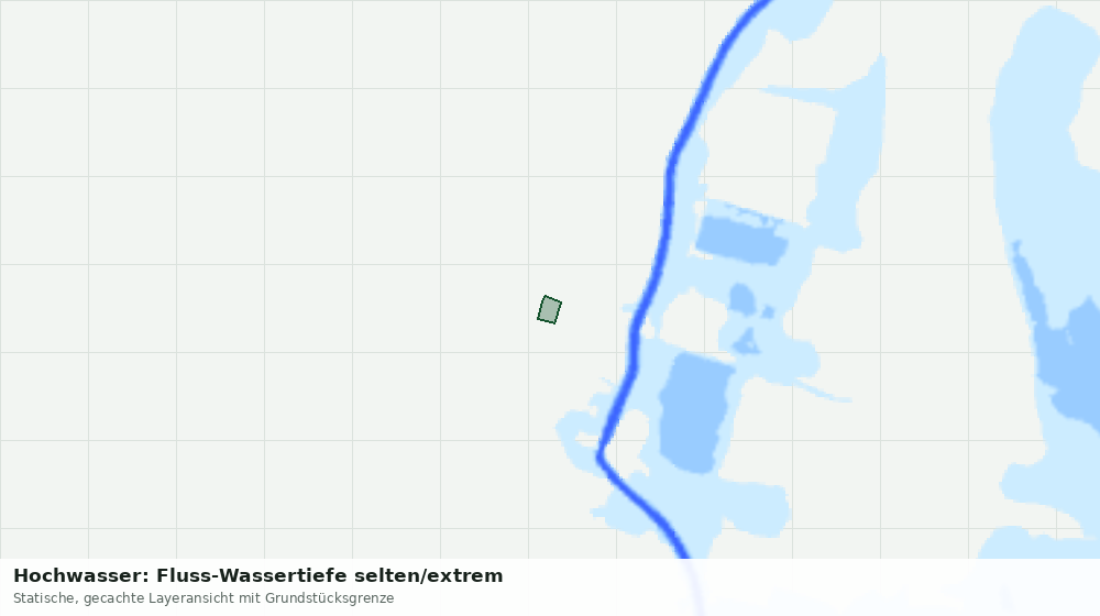 Statische Kartenansicht: Hochwasser: Fluss-Wassertiefe selten/extrem