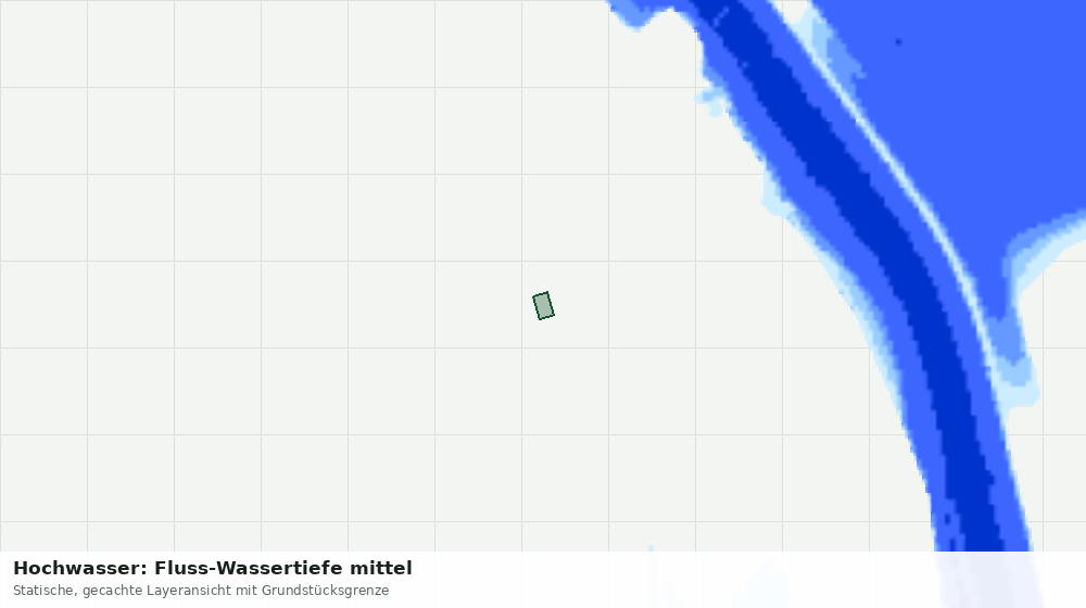 Statische Kartenansicht: Hochwasser: Fluss-Wassertiefe mittel