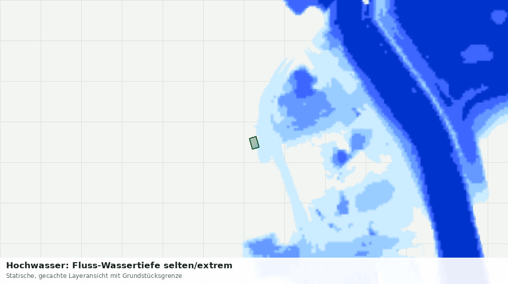 Statische Kartenansicht: Hochwasser: Fluss-Wassertiefe selten/extrem