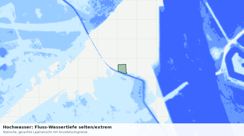 Statische Kartenansicht: Hochwasser: Fluss-Wassertiefe selten/extrem