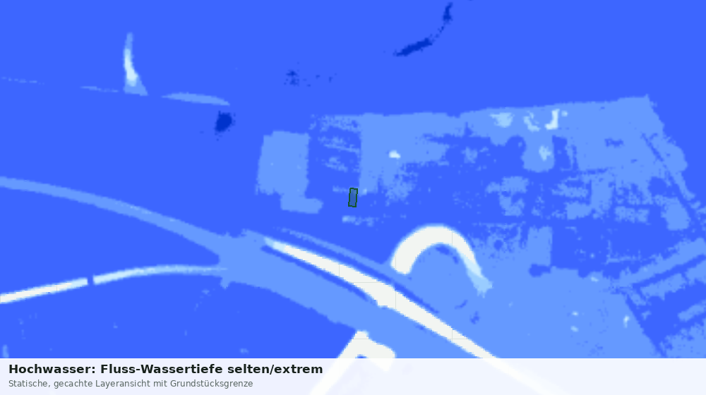 Statische Kartenansicht: Hochwasser: Fluss-Wassertiefe selten/extrem