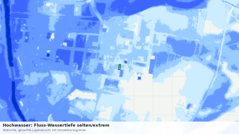 Statische Kartenansicht: Hochwasser: Fluss-Wassertiefe selten/extrem