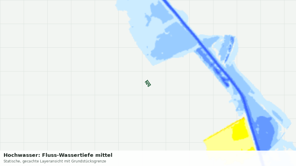 Statische Kartenansicht: Hochwasser: Fluss-Wassertiefe mittel