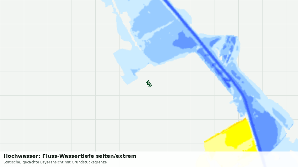 Statische Kartenansicht: Hochwasser: Fluss-Wassertiefe selten/extrem