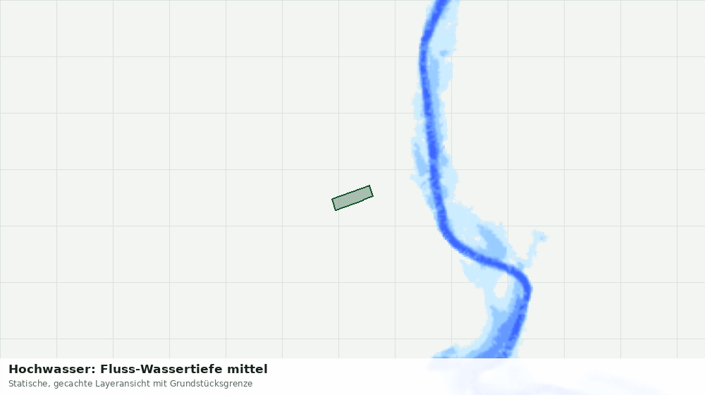 Statische Kartenansicht: Hochwasser: Fluss-Wassertiefe mittel