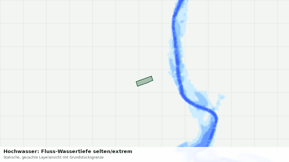 Statische Kartenansicht: Hochwasser: Fluss-Wassertiefe selten/extrem