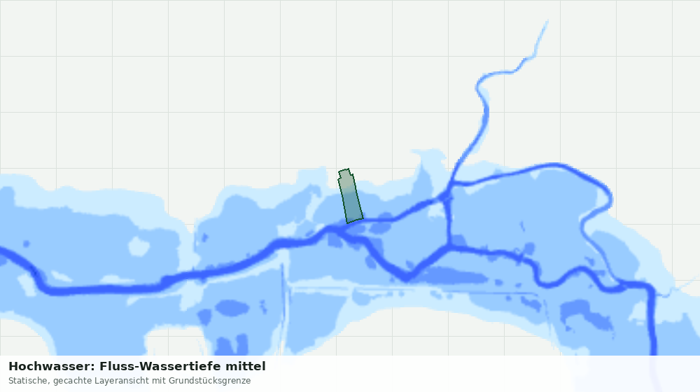 Statische Kartenansicht: Hochwasser: Fluss-Wassertiefe mittel
