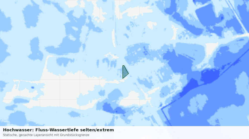 Statische Kartenansicht: Hochwasser: Fluss-Wassertiefe selten/extrem