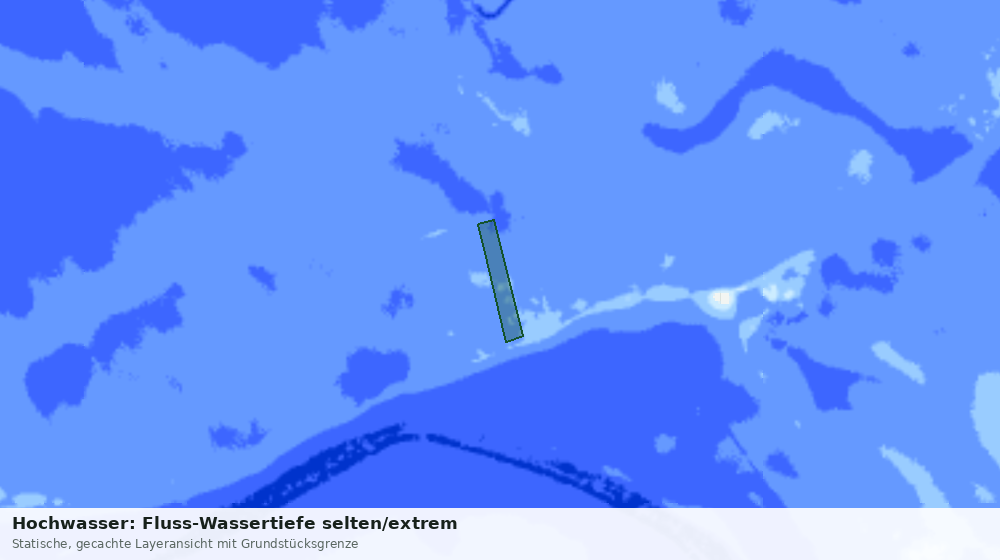 Statische Kartenansicht: Hochwasser: Fluss-Wassertiefe selten/extrem