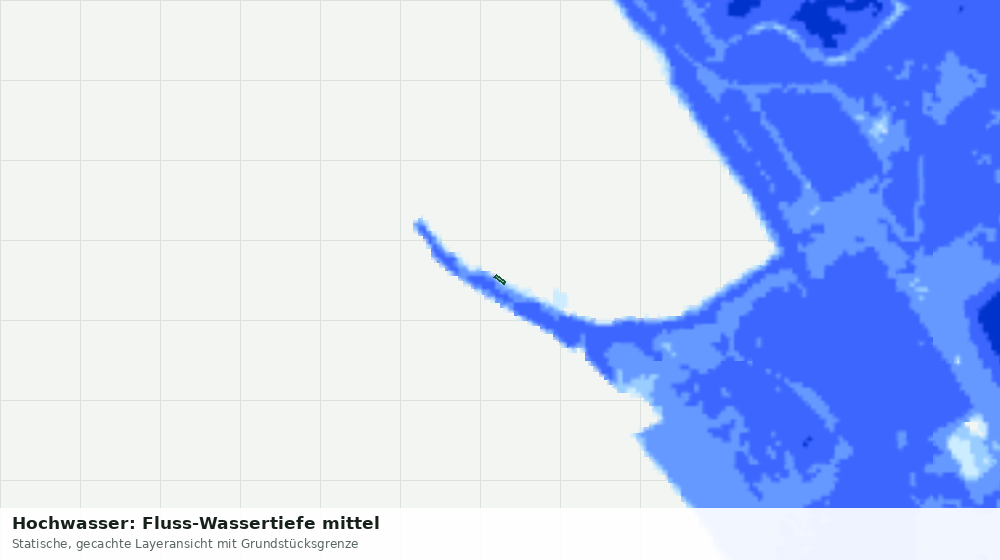 Statische Kartenansicht: Hochwasser: Fluss-Wassertiefe mittel