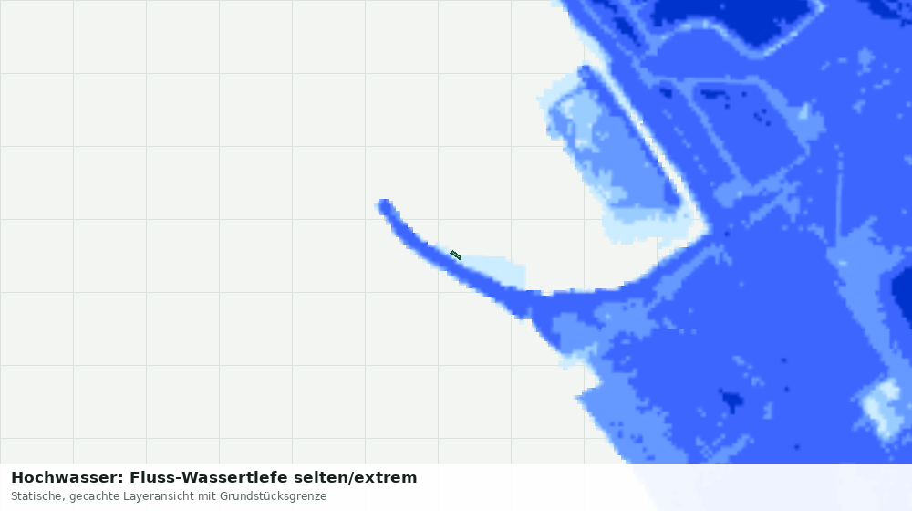 Statische Kartenansicht: Hochwasser: Fluss-Wassertiefe selten/extrem