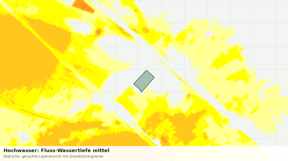 Statische Kartenansicht: Hochwasser: Fluss-Wassertiefe mittel