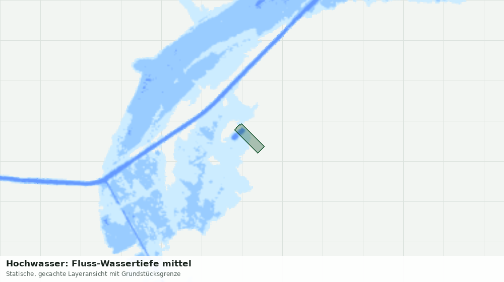 Statische Kartenansicht: Hochwasser: Fluss-Wassertiefe mittel
