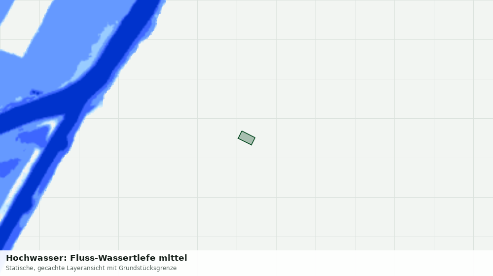 Statische Kartenansicht: Hochwasser: Fluss-Wassertiefe mittel
