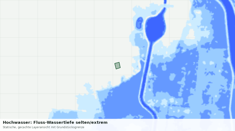 Statische Kartenansicht: Hochwasser: Fluss-Wassertiefe selten/extrem