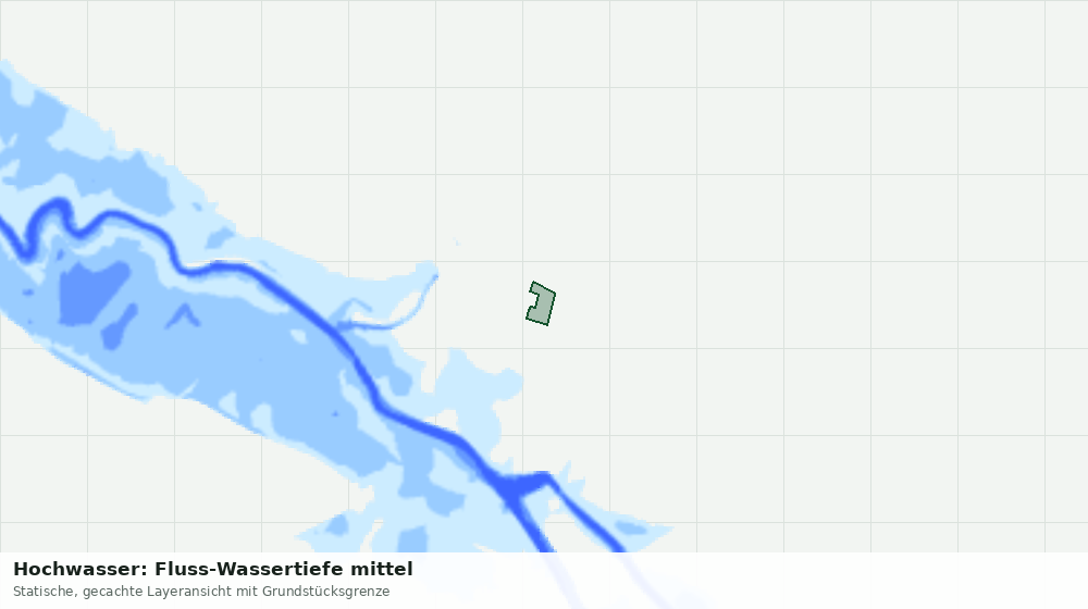 Statische Kartenansicht: Hochwasser: Fluss-Wassertiefe mittel