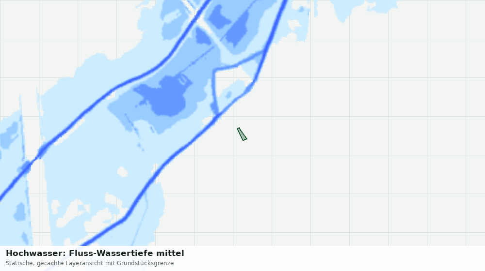 Statische Kartenansicht: Hochwasser: Fluss-Wassertiefe mittel