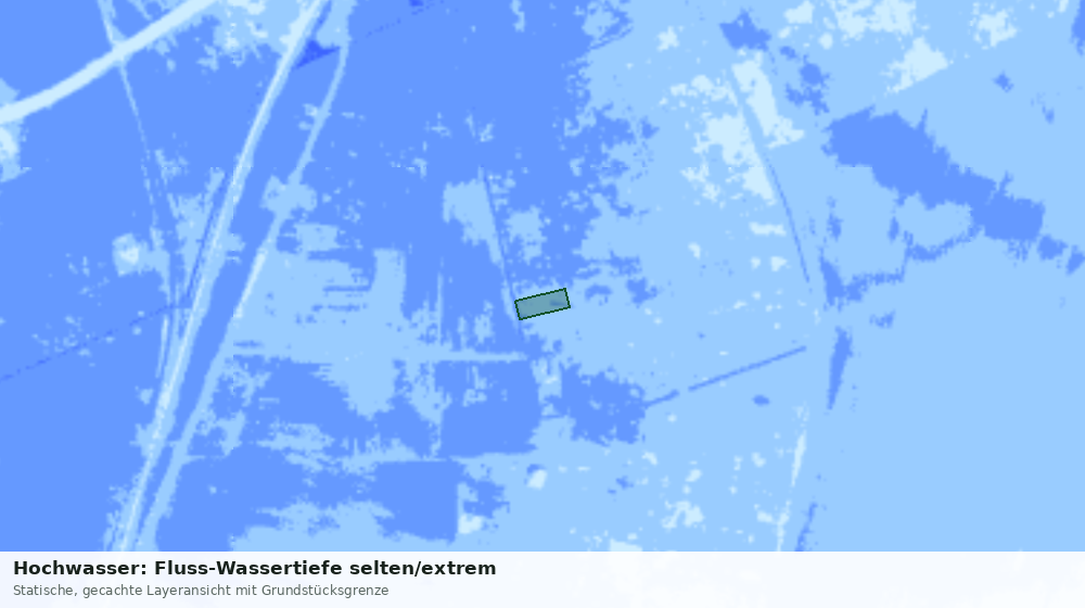 Statische Kartenansicht: Hochwasser: Fluss-Wassertiefe selten/extrem
