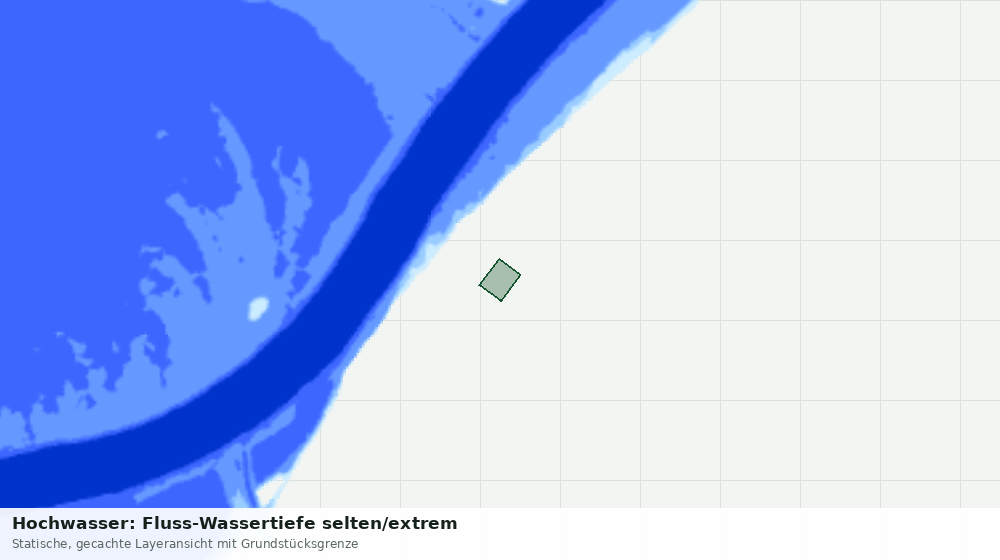 Statische Kartenansicht: Hochwasser: Fluss-Wassertiefe selten/extrem