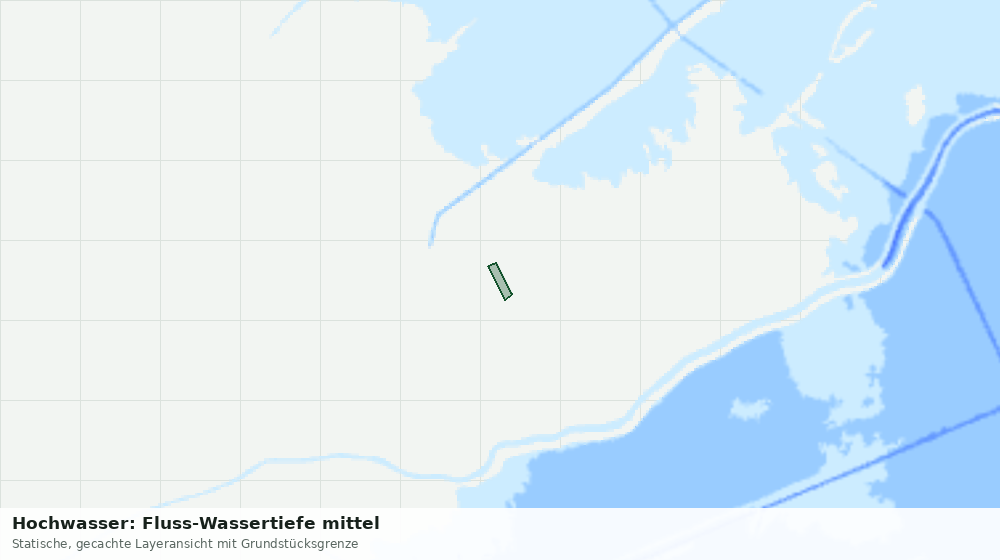 Statische Kartenansicht: Hochwasser: Fluss-Wassertiefe mittel