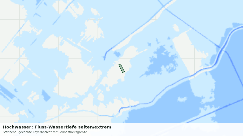 Statische Kartenansicht: Hochwasser: Fluss-Wassertiefe selten/extrem