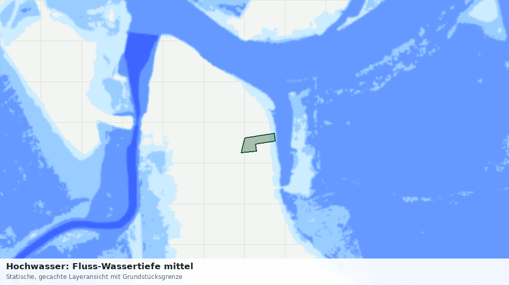 Statische Kartenansicht: Hochwasser: Fluss-Wassertiefe mittel