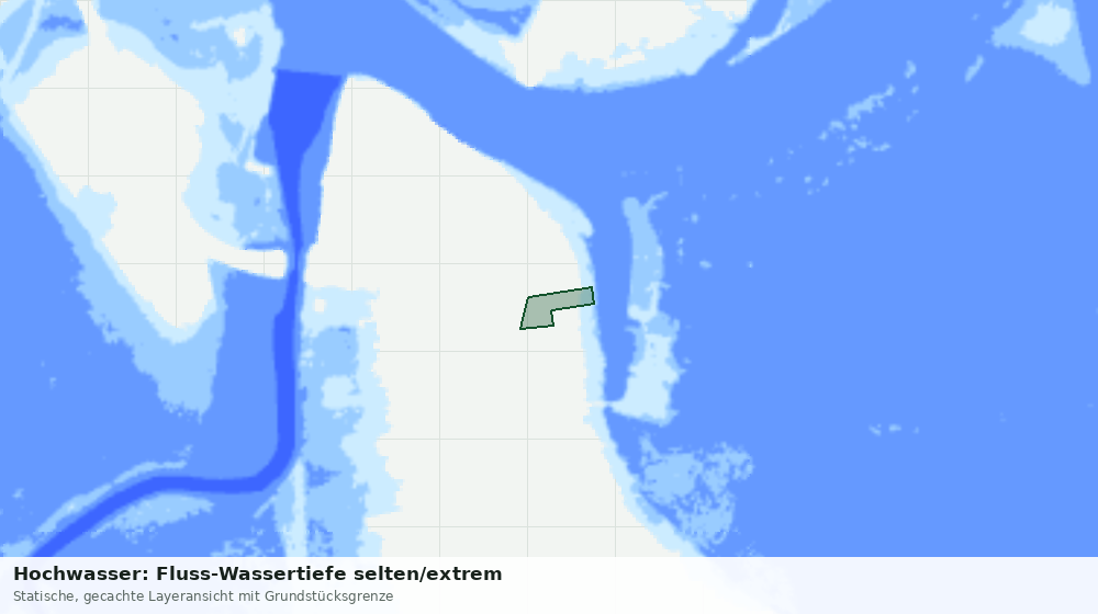 Statische Kartenansicht: Hochwasser: Fluss-Wassertiefe selten/extrem
