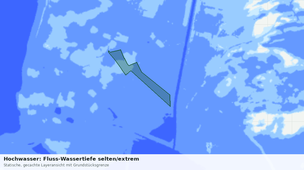 Statische Kartenansicht: Hochwasser: Fluss-Wassertiefe selten/extrem