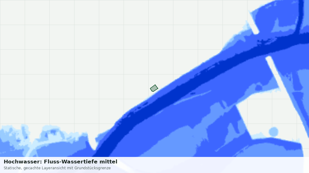 Statische Kartenansicht: Hochwasser: Fluss-Wassertiefe mittel