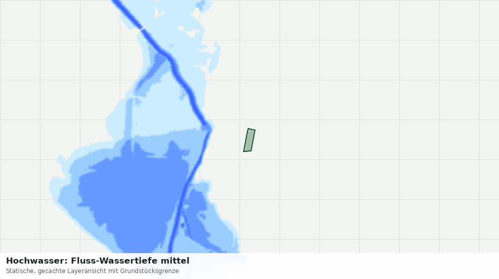 Statische Kartenansicht: Hochwasser: Fluss-Wassertiefe mittel