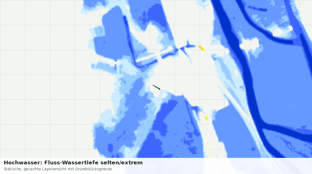 Statische Kartenansicht: Hochwasser: Fluss-Wassertiefe selten/extrem