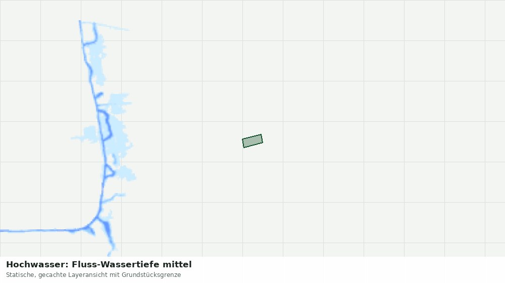 Statische Kartenansicht: Hochwasser: Fluss-Wassertiefe mittel