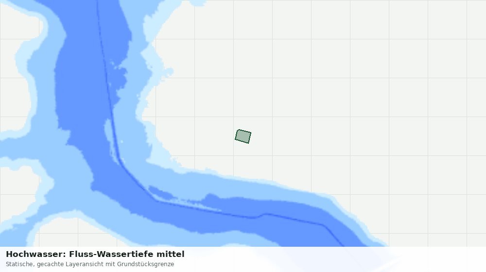 Statische Kartenansicht: Hochwasser: Fluss-Wassertiefe mittel