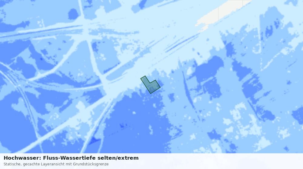 Statische Kartenansicht: Hochwasser: Fluss-Wassertiefe selten/extrem