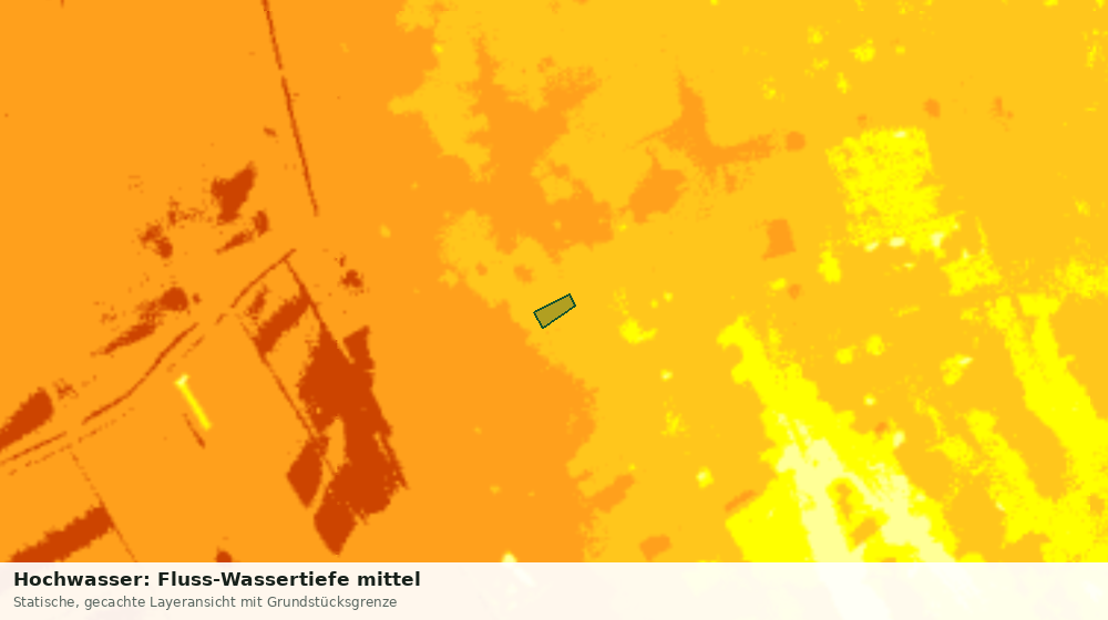 Statische Kartenansicht: Hochwasser: Fluss-Wassertiefe mittel