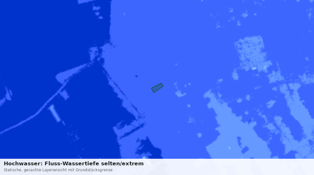 Statische Kartenansicht: Hochwasser: Fluss-Wassertiefe selten/extrem